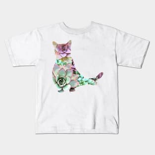 Succulent Cat Kids T-Shirt